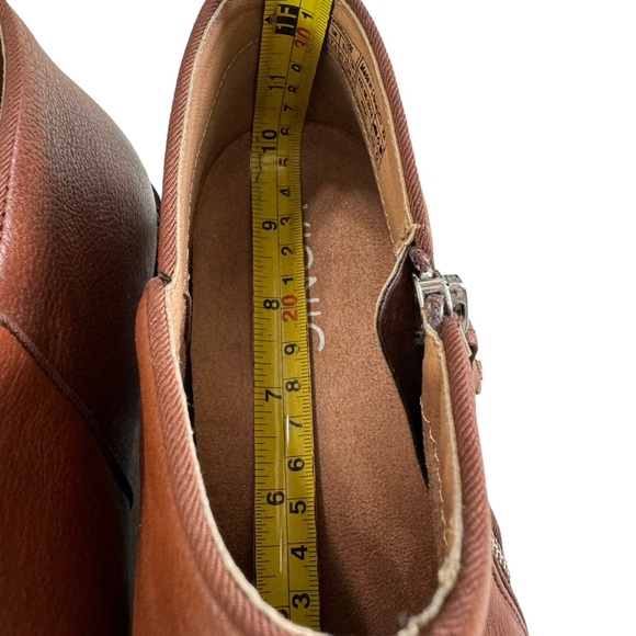 Vionic Jolene Brown Leather Blocked Heel Ankle Booties in Mocha Size 9.5 - Picture 14 of 16